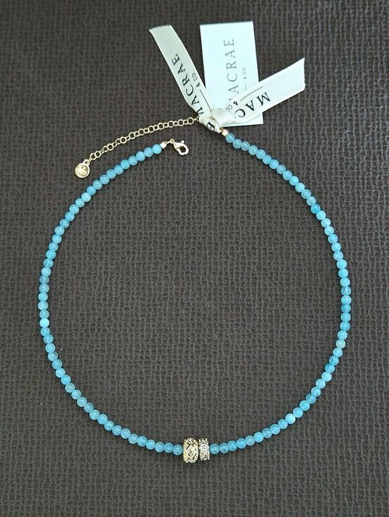MacRae & Co. Jewelry - MacRae & Co. Blue Quartz with Charm Duo✌️ Necklace - NWT